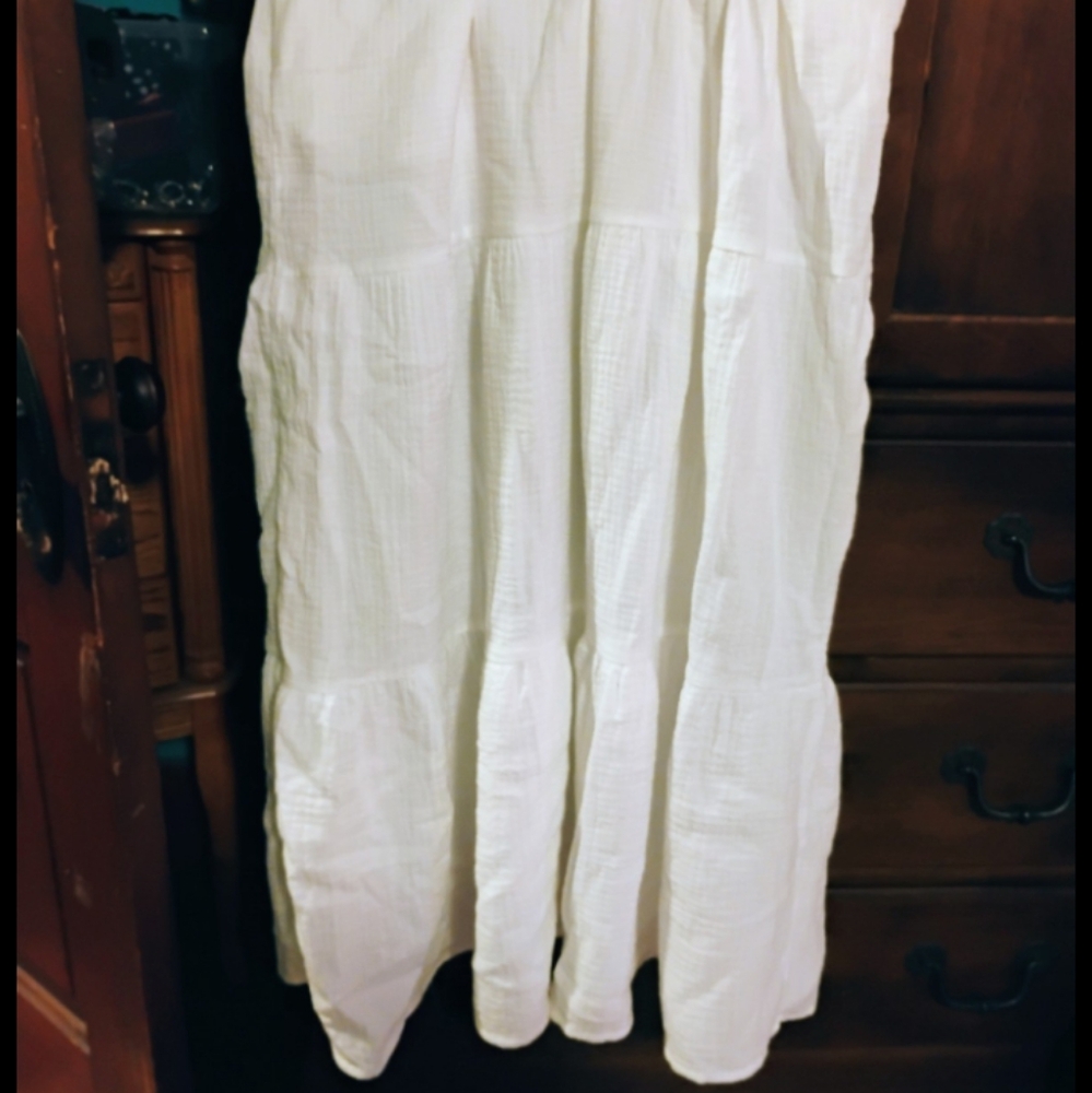 Elegant White Maxi Skirt With Pockets